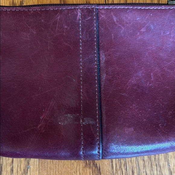 Coach Burgundy Leather Wristlet - Picture 4 of 10